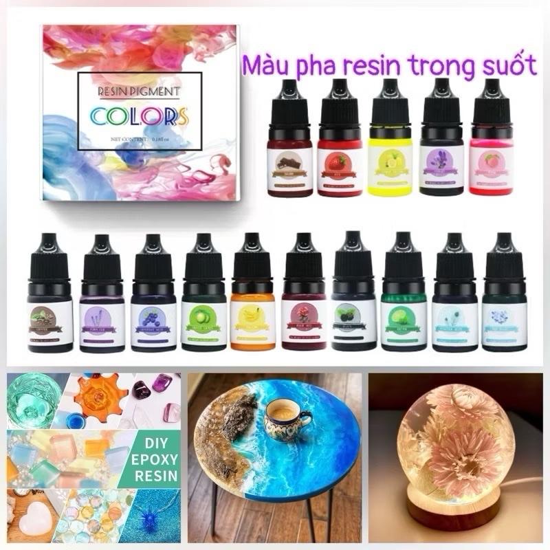 Màu Pha Resin Epoxy trong suốt, Resin UV Không Mùi Lên Màu Chuẩn - 5ml
