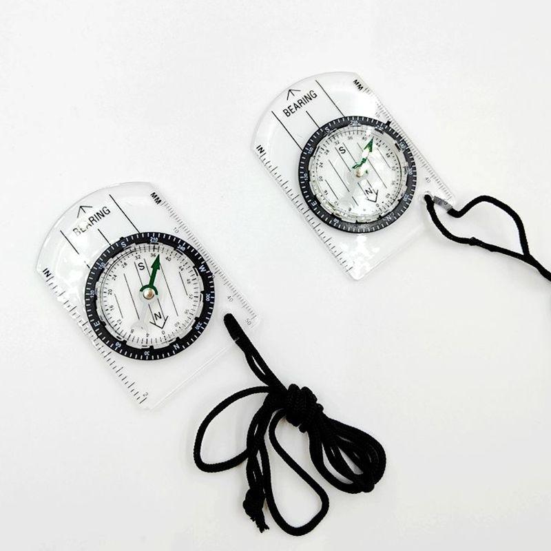 Product Introduction of Outdoor Transparent Mini Acrylic Scale Compass Map Scale Lanyard Compass children  toy 3