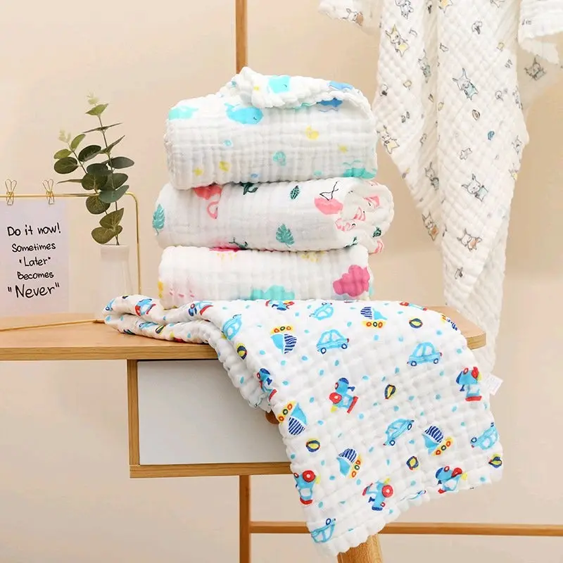 Khăn tắm,Khăn quấn xô nhăn 6 lớp kích thước 95x95cm,siêu mềm mịn thấm hút tốt an toàn cho bé,