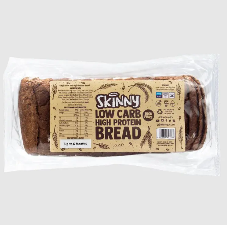 Skinny Low Carb High Protein Bread - 7g of Protein per Slice