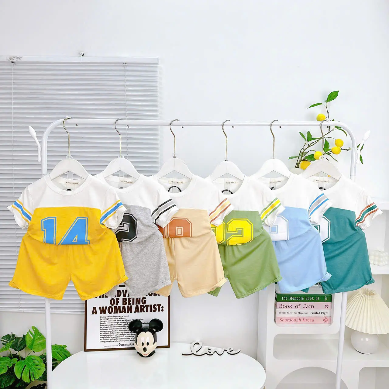 Bộ thun lạnh tay ngắn thể thao in số cho bé Minky Mom loại 1 - Size 130-160