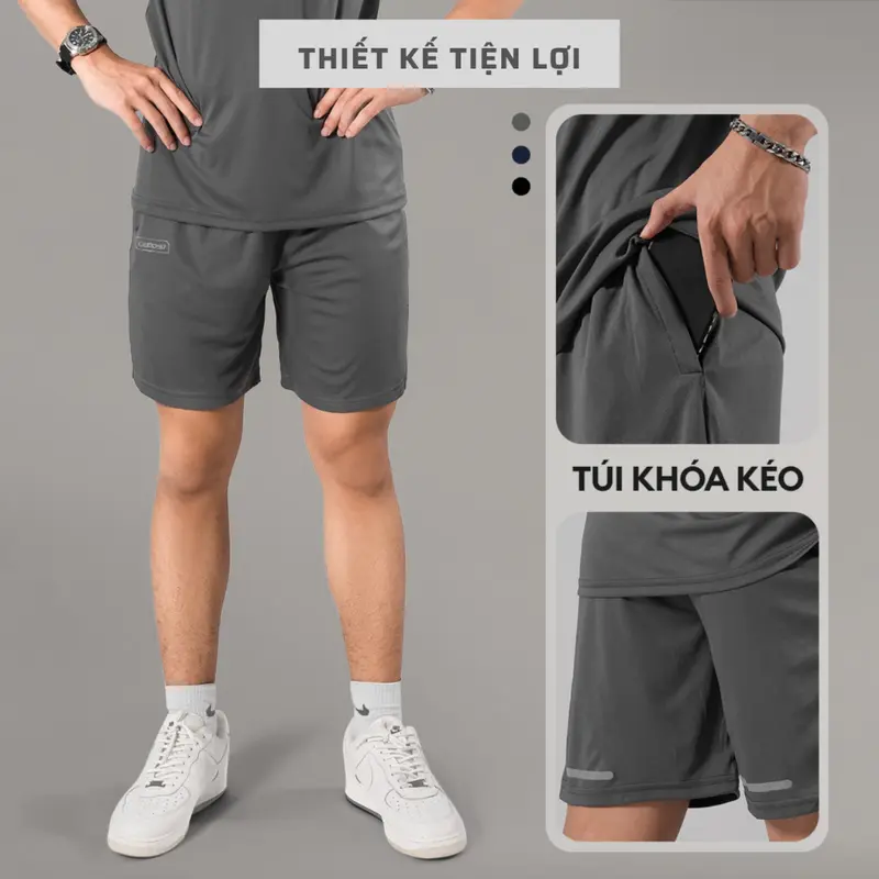 Bộ Thể Thao Nam Cổ Tròn Tay Ngắn Chất Liệu Thun Lạnh Coolmax Thấm Hút Mồ Hôi Tốt Full size 45-95kg 2
