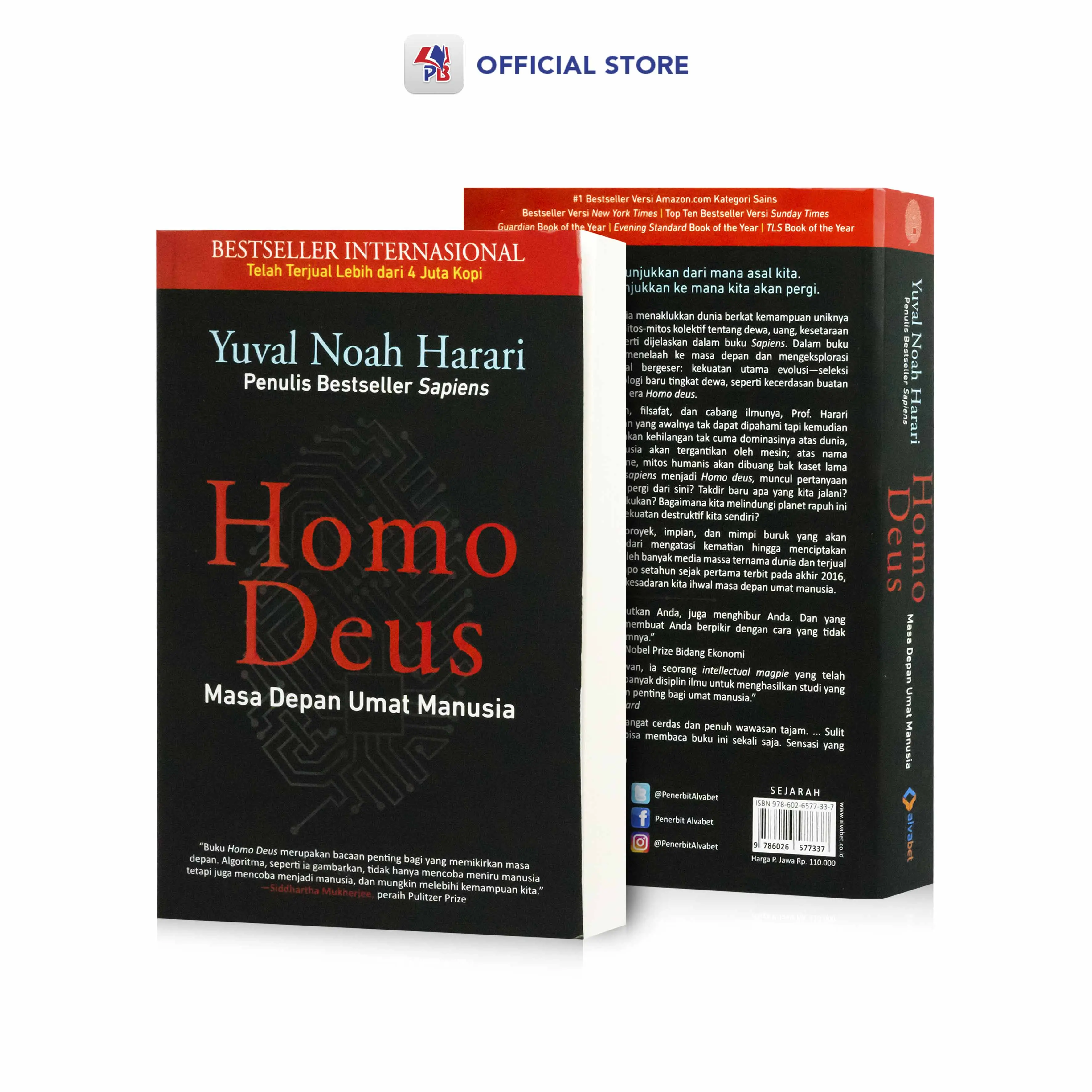 Buku Sejarah / Homo Deus - Masa Depan Umat Manusia / PUSTAKA ALVABET - PAV