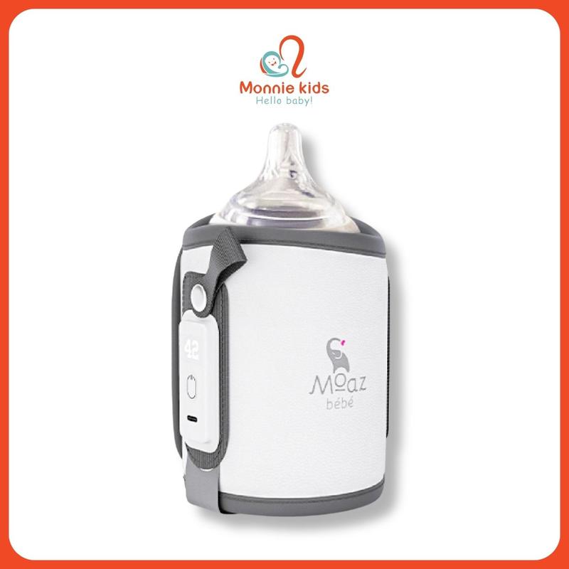 Túi ủ bình sữa cho bé Moaz BeBe MB067 máy hâm sữa cầm tay không dây tiện lợi