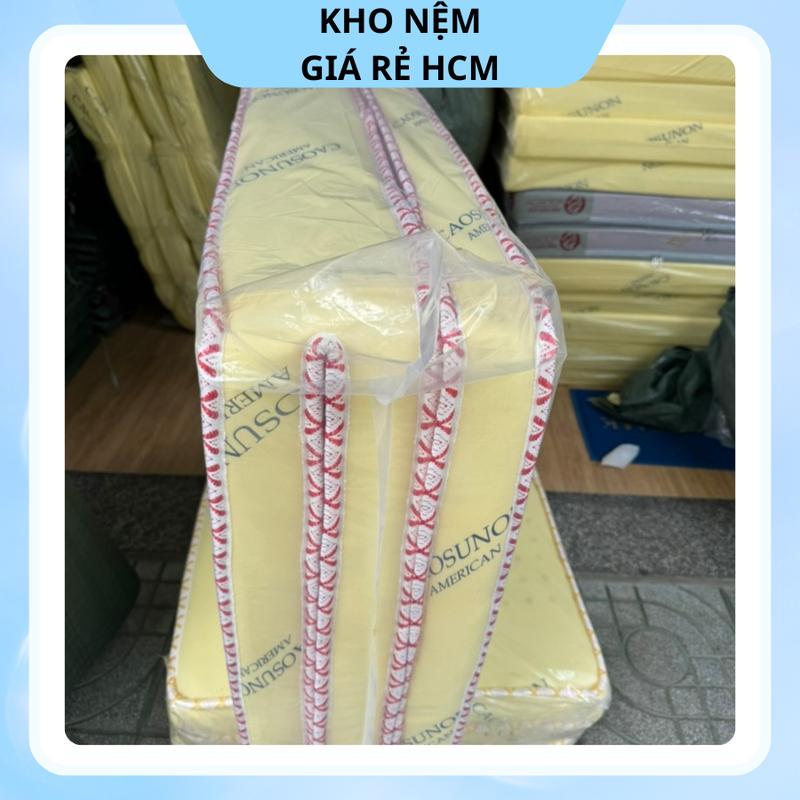 Nệm 1M4 X 2M X 10CM Tặng Kèm 2 Gối Nằm Gòn Hơi  Cao Su Non Phẳng  American 7