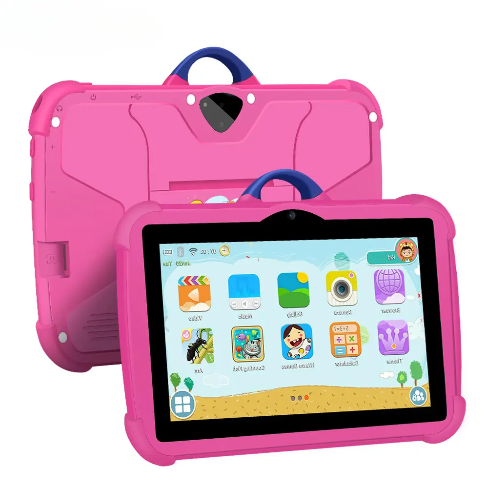 New 7 Inch 5G WiFi Kids Tablet For Study Education Quad Core 1GB RAM 16GB ROM WiFi Tablets With Portable Case For Children Gifts