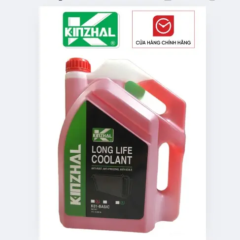 ( Tặng khăn lau và sủi rửa kính) Nước làm mát động cơ Kinzhal màu đỏ 5l pha sẵn đa năng