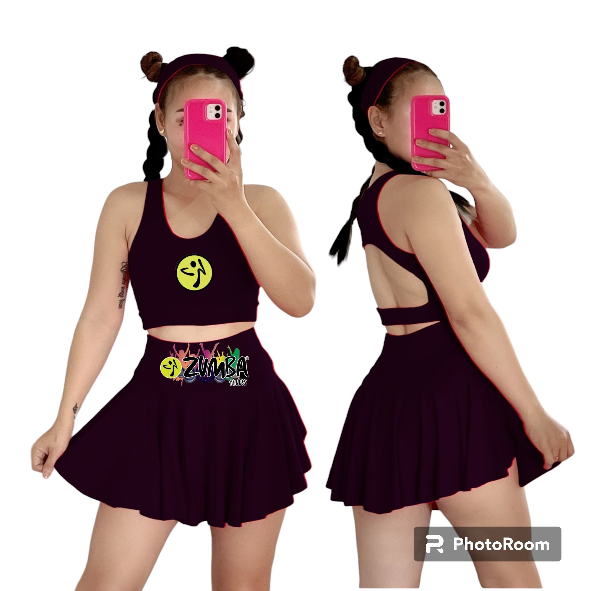 Zumba skort-skirt with short uniform or Terno_voghion.com