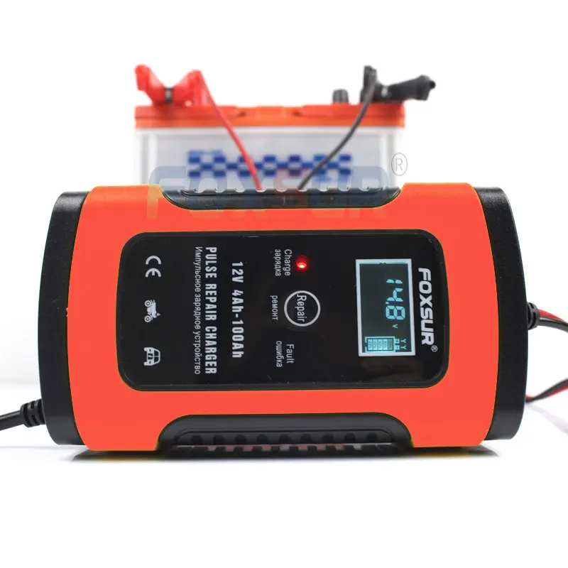 Sạc bình ắc quy 12V 5A (4-100Ah) FOXSUR có khử sunfat sac binh acquy 2