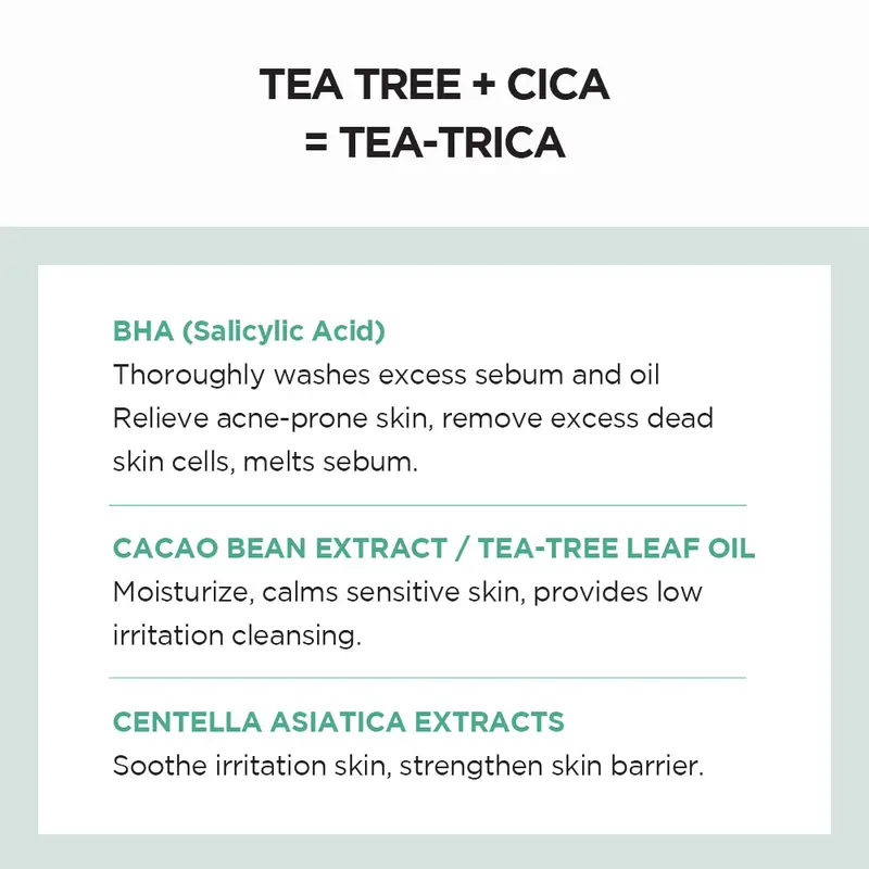 SKIN1004 Madagascar Centella  Tea-Trica BHA Foam 125ml Perawatan Wajah Berjerawat Berminyak Membersihkan Kotoran Bruntusan 3