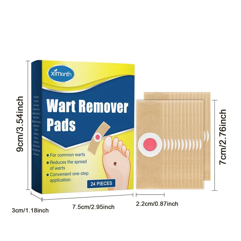 Refreshing Foot Care Pads, 24pcs/box Gentle Wart Care Pads for Improving Foot Skin, Foot Care Products for Women & Men 1