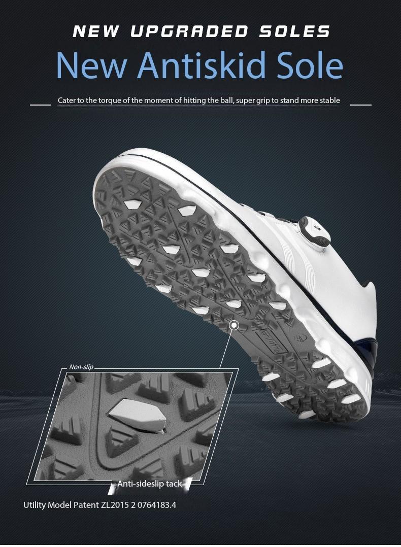 Product Introduction of [PGM] Mens Waterproof Golf Shoes BOA Fit System Rotating Lace Soft Spikes All Terrain Traction Quick Dry Midsole Tour Ready Design Xz164 15
