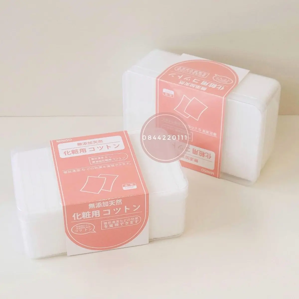 Bông đắp ủ mụn miniso, bông đắp toner miniso hộp 1000 miếng
