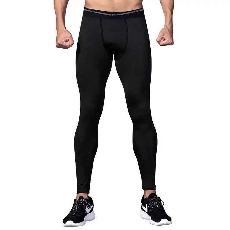 Quần Giữ Nhiệt Quần Legging Nam Màu Đen Chuyên Tập Gym Chạy Bộ Đá Bóng 0