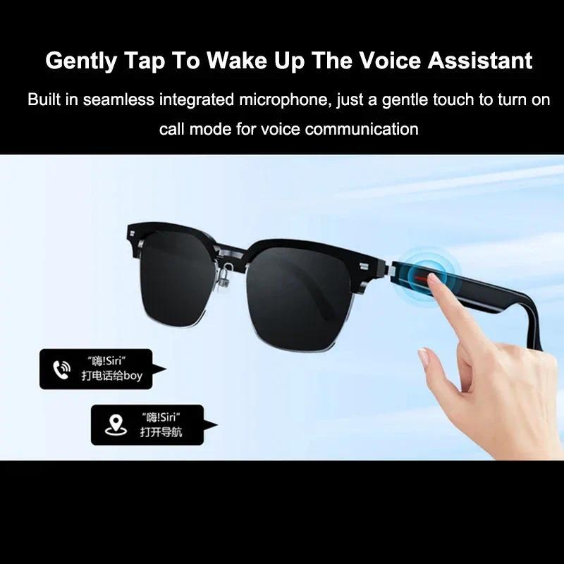 AI Real-time Translation Smart Glasses Wireless Bluetooth Call & Voice Assistant Touch Control Glasses with Mic Speaker Earphone - Image 5