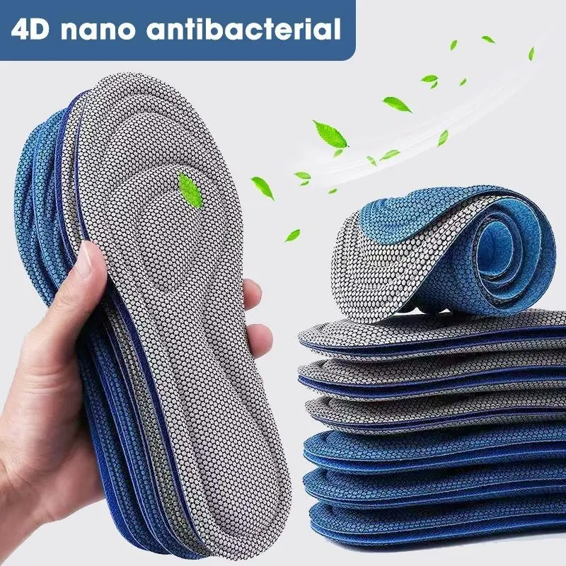 Miếng Lót Giày Bằng Mút Hoạt Tính Nano, Dành Cho Giày Nam Và Nữ, Thấm Hút Mồ Hôi, Mát Xa, Thích Hợp Cho Thể Thao, Đế Giày, Lý Tưởng Để Chạy Bộ