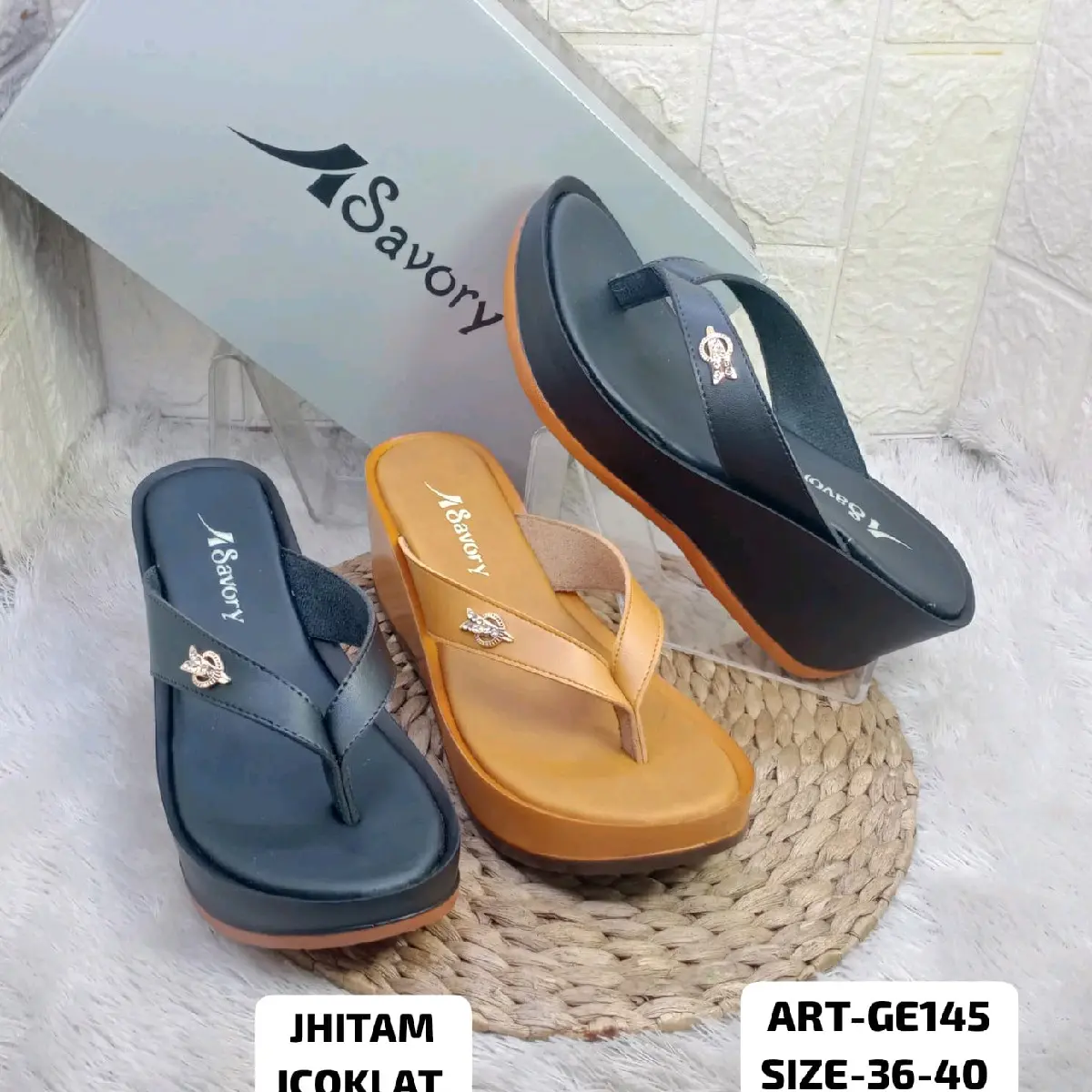 GE-145 SANDAL WEDGES IMPORT WANITA SAVORY