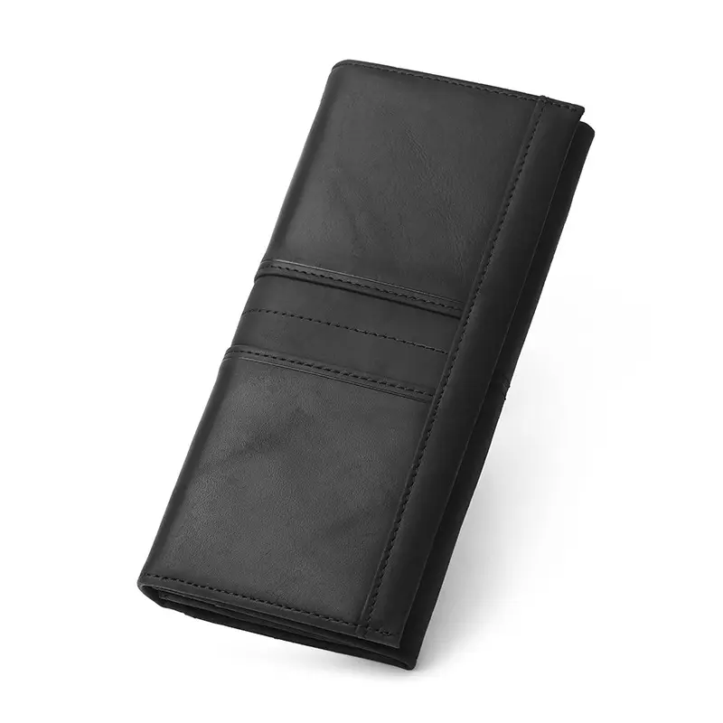 Túi Đựng Tiền Chống Trộm RFID, Được Làm Bằng Da Bò Lớp Một, Thích Hợp Cho Nam Và Nữ, Phong Cách Cổ Điển Châu Âu Và Mỹ, Kẹp Tiền Dọc, Bảo Mật Thông Tin 6
