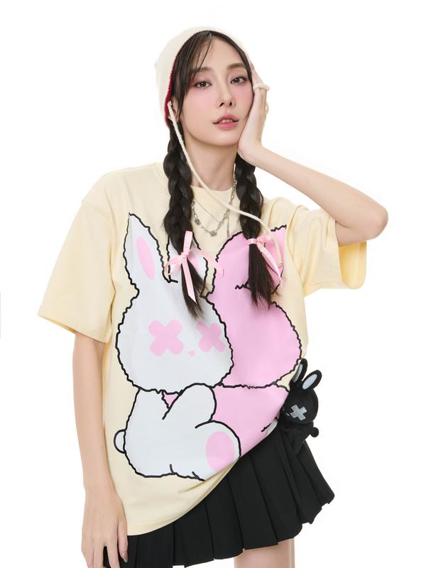 DREAMER COLLECTION - Áo Thun Unisex Nam Nữ Chất Cotton Bad Rabbit - RABBIT CUDDLE TEE 6