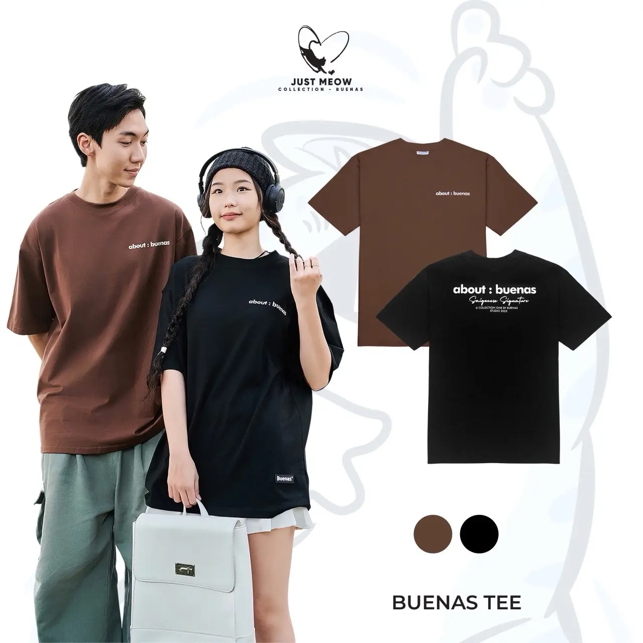 Áo thun local brand tay lỡ form oversize unisex cho nam nữ BUENAS - SWT68