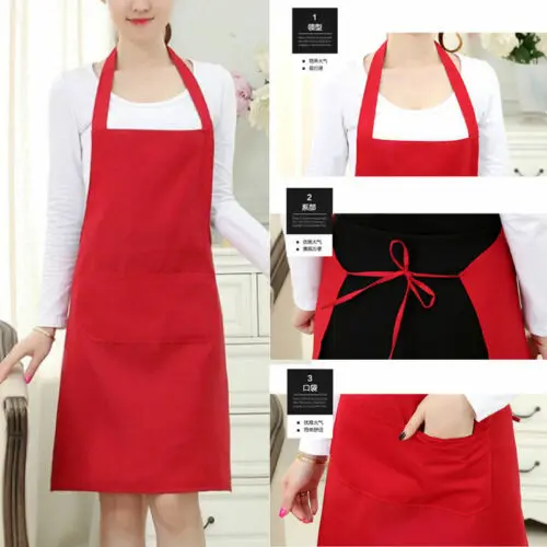 Unisex Dirty Resistant Pinafore Monochrome WaterproofFit Apron