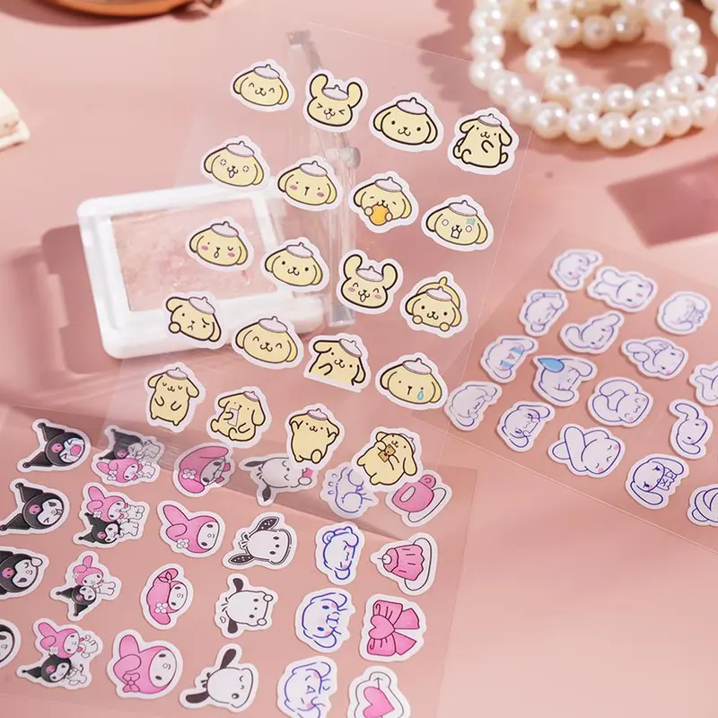 Miếng Dán Mụn, Chủ Đề Sanrio Hoạt Hình Kuromi, Chất Liệu PE, Miếng Dán Mụn Dễ Thương, Miếng Dán Mụn, Chăm Sóc Da, 20 / 24pcs 2