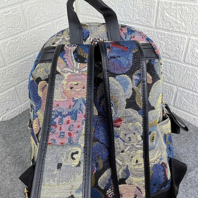 Balo Dạ gấu xanh thời trang nam nữ, bảo hành 3 tháng Da Nhung Đeo Vai Backpack cặp  nam 6