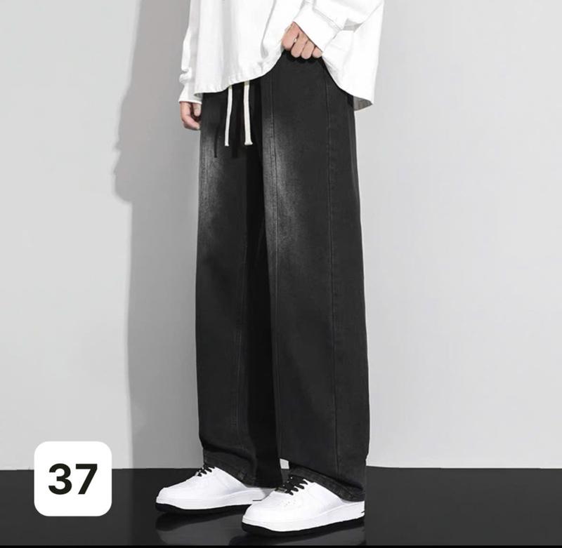 Quần baggy nam trơn màu đen xám lưng thun ống rộng cá tính, Quần ống suông nam Fashion 24h BGN37 OngMenswear Pants Loang