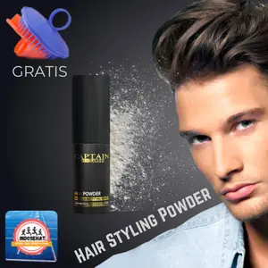 CAPTAIN Hair Styling Powder Dust Spray - Bubuk Bedak Powder Styling Rambut Pria FREE SISIR