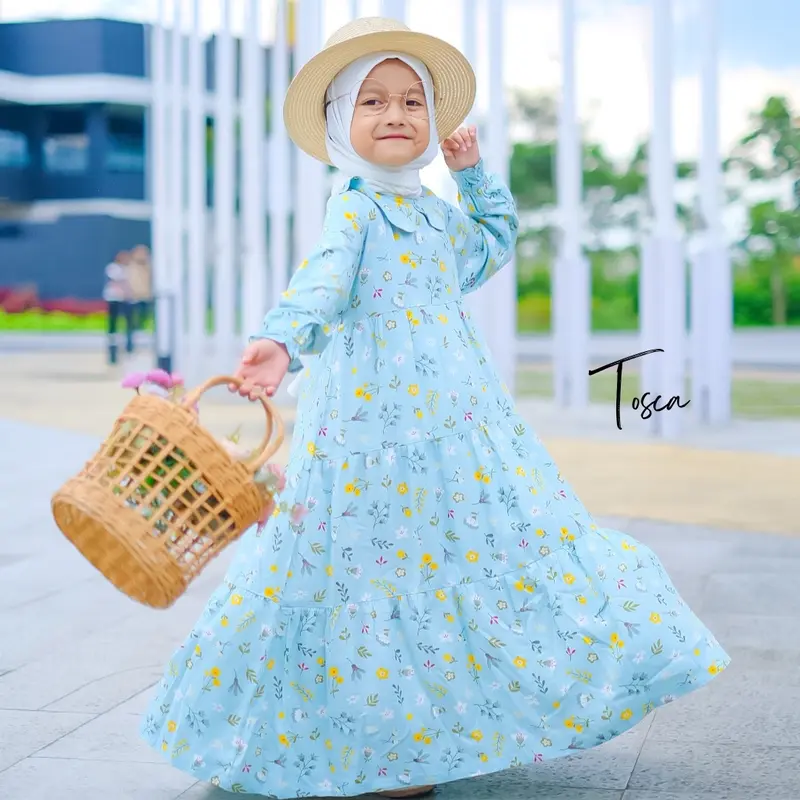 Gamis Anak Perempuan LOLITA 0-12 Tahun Bahan Rayon Motif Premium by Listiaforkids 8