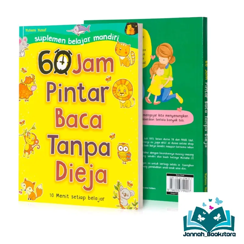 BUKU ANAK TK PAUD BELAJAR MEMBACA, 60 JAM PINTAR BACA TANPA DI EJA 0