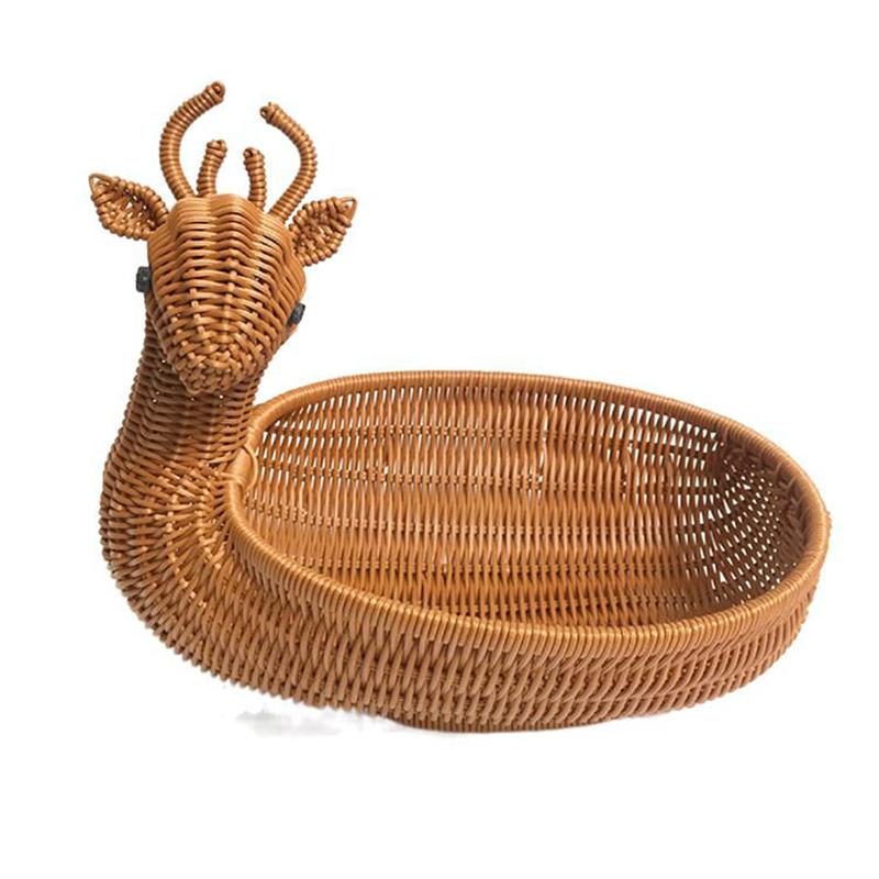 Product Introduction of Giỏ Đựng Trái Cây, Dệt Mây, Hình Dạng Dễ Thương, Bát Trái Cây, Khay, Giỏ Đựng Đồ Ăn Nhẹ Rau Củ 16