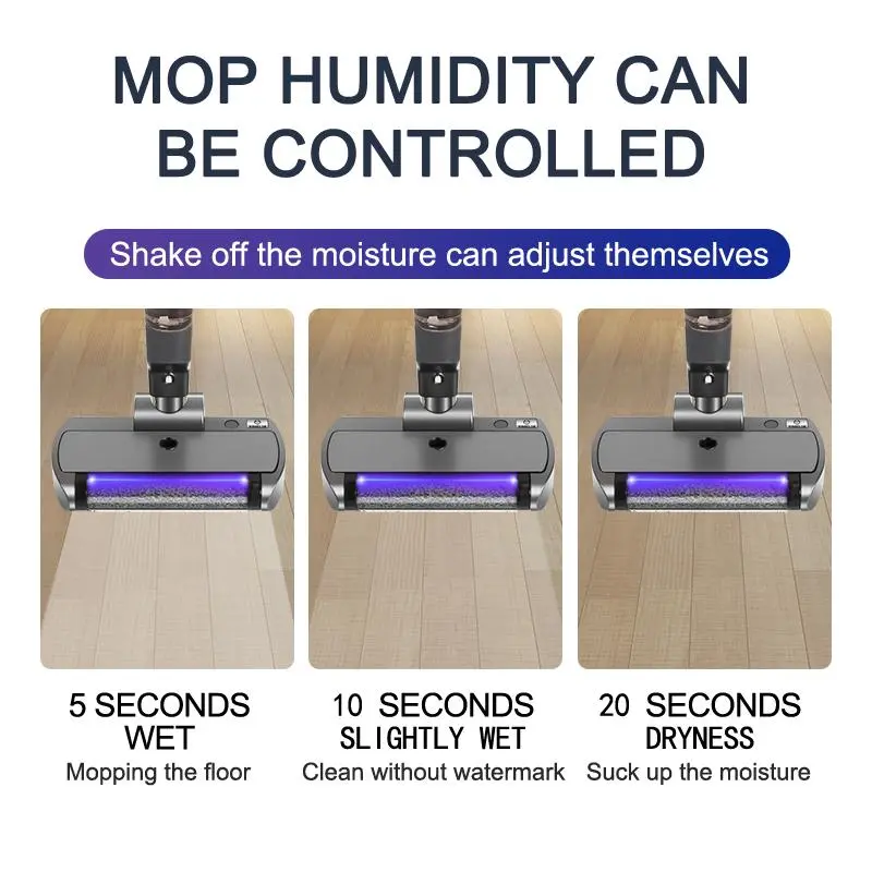 Rechargeable Electric Mop Vacuum Cleaner, Smart Home Floor Cleaning Robot, Wet & Dry Use Floor Cleaning Machine, Household Cleaning Tool for Home & Commercial Use 8