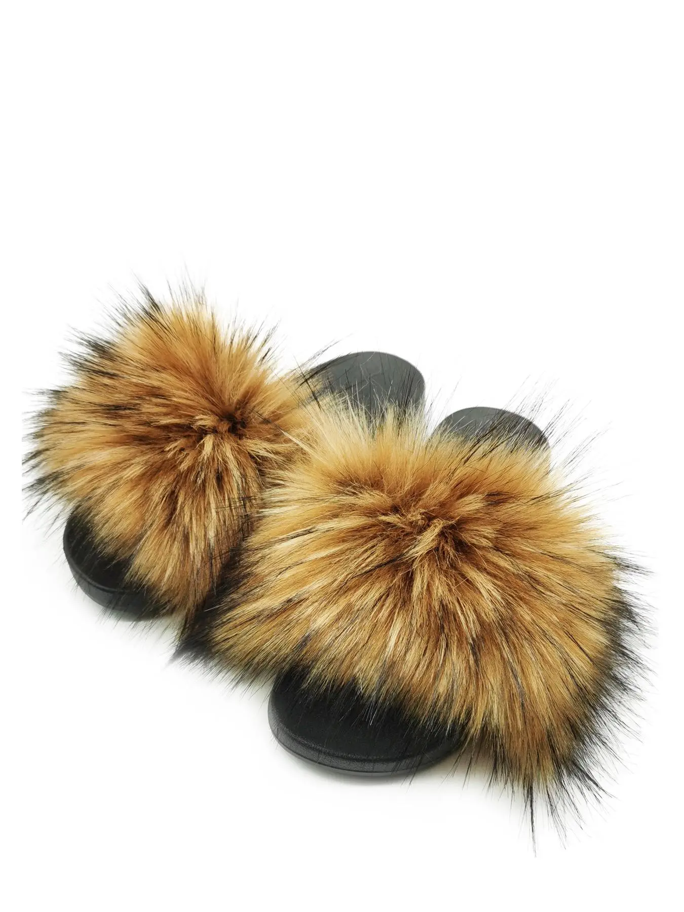 Women's Solid Color Fluffy Plush Slippers, Casual Soft Comfortable Home Slippers, Warm Slippers for Indoor & Outdoor Use for Fall & Winter