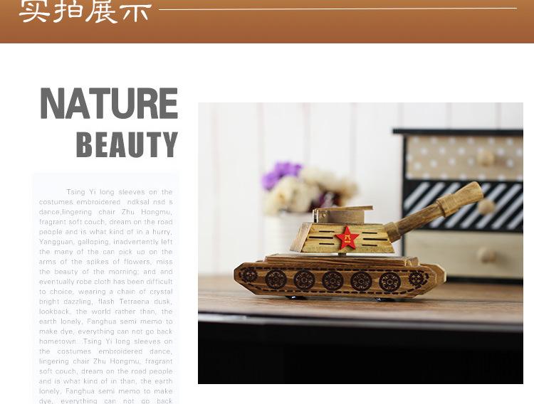 Product Introduction of 【Wooden tank】Simulation Military Model Tank Crafts Wooden Toys 7