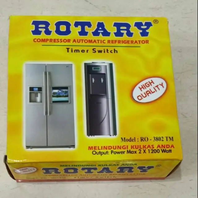 ROTARY COMPRESSOR AUTOMATIC TIMER SWITCH KULKAS & DISPENSER MODEL RO-3802 TM 2X1200WATT 1