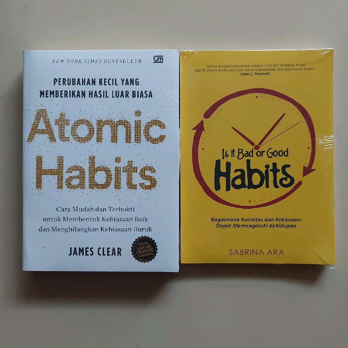 Paket 2 Buku Motivasi + Atomic Habits + Is It Bad Or Good Habits Soft Cover
