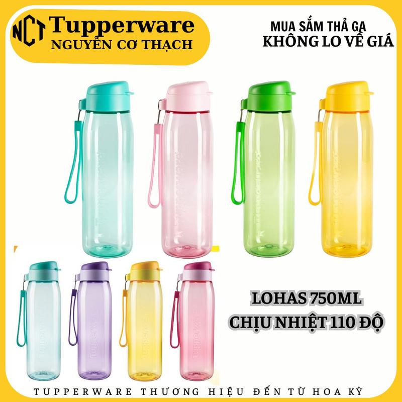 Tupperware - Bình nước lohas 750ml chịu nhiệt độ cao đến 110 độ - Tupperware chính hãng