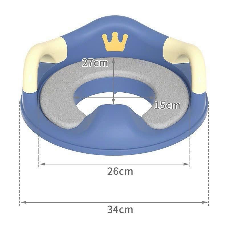 Babyfair. Bệ Lót Bồn Cầu Cho Bé Chất Liệu Nhựa Pvc Cao Cấp Có Tay Nắm Chắc Chắn An Toàn Cho Bé Bô