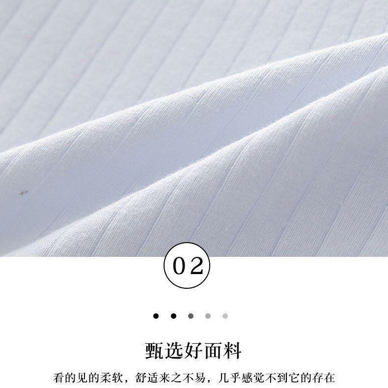5-Pack 100% Cotton Mid-Waist Underwear for Women, Pure Cotton Antibacterial Student Japanese Style Cute Girls' Crotch Triangle Briefs 1