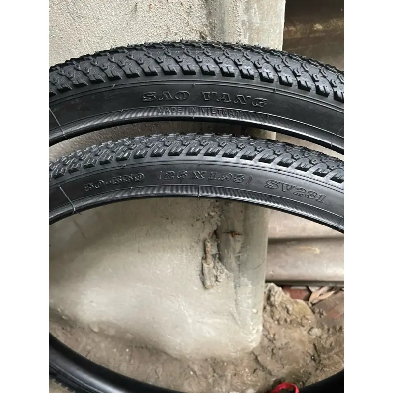 Lốp Vỏ săn ruột xe đạp địa hình cỡ 26x1.95 và 24x1.95 chính hãng SRC cao su Sao Vàng 4