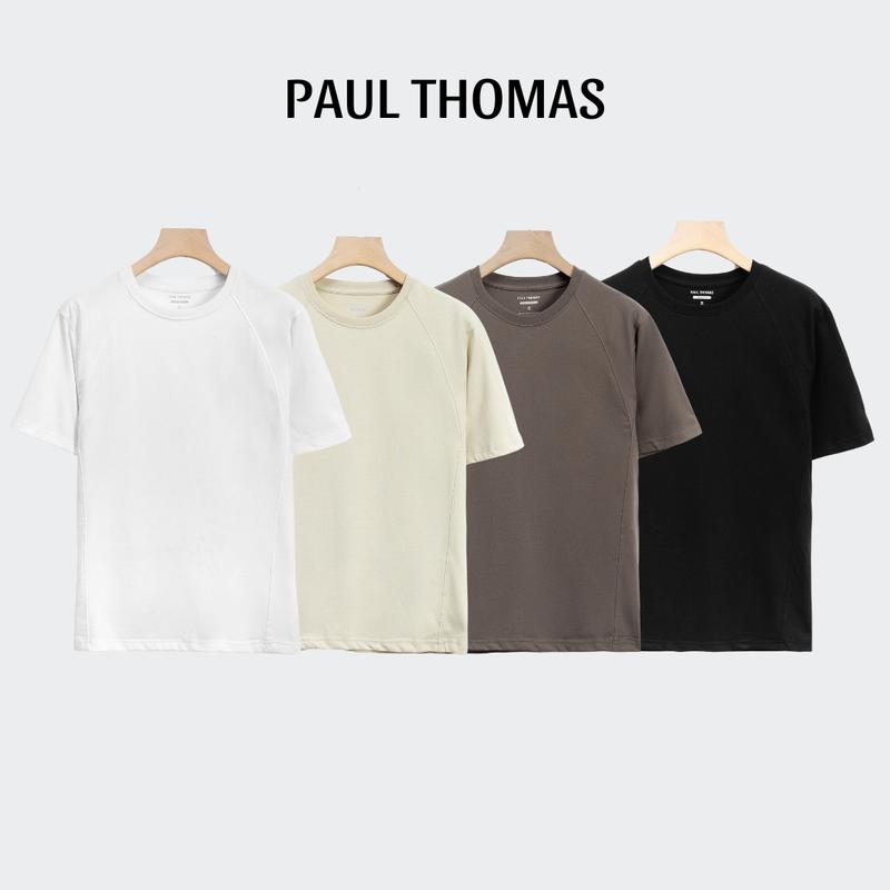  Áo Thun Nam PAUL THOMAS Co Giãn Thoải Mái Thấm Hút Mồ Hôi Cổ Tròn - Paul Thomas Menswear Store 