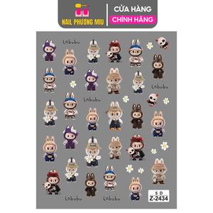 Sticker Dán Móng 5D Hình Labubu Đáng Yêu, Sticker Làm Nail, Miếng Dán Móng Tay 5D Labubu Cute  Ngộ Ngĩnh Hot Trend