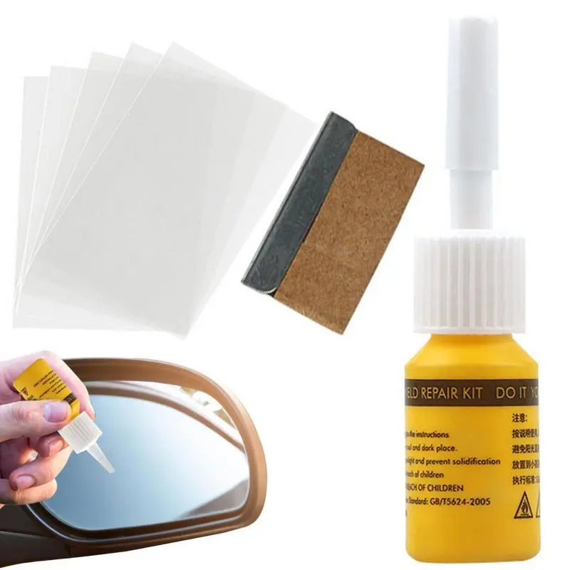 Car Windshield Cracked Repair Tool DIY Resin Based Window Screen Repair Kit Glass Curing Glue Auto Glass Scratch Crack Restore