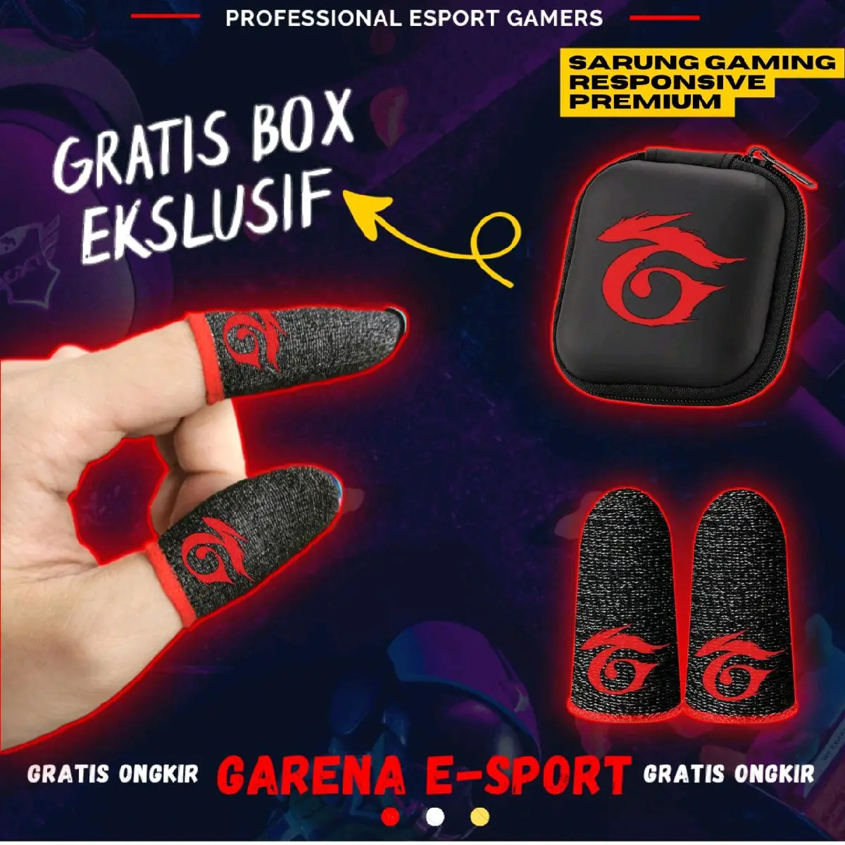 PROMO SARUNG GAME JARI JEMPOL GAMING ANTI KERINGAT FINGER SLEEVE PREMIUM Accessories