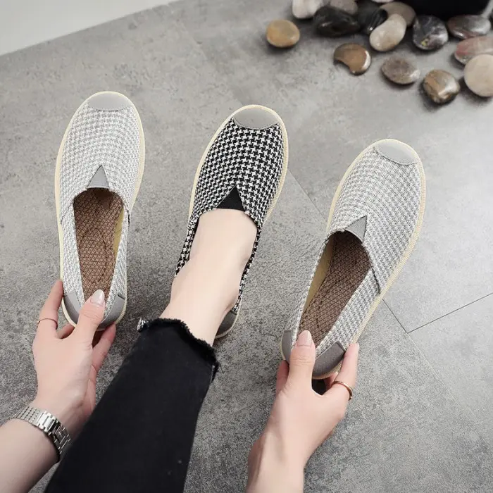 SH60 Sepatu Kanvas Wanita Flat Mix Pattern Women Flat Shoe 4
