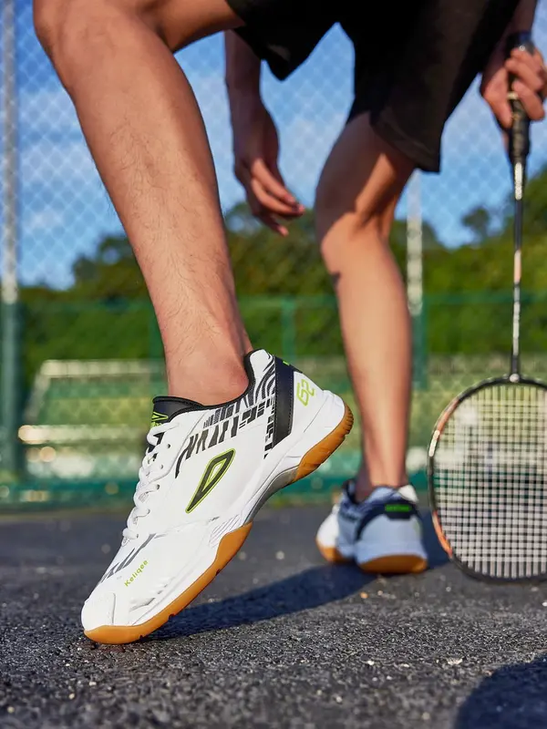 Men's Colorblock Letter Print Lace Up Badminton Shoes, Sporty Breathable Comfortable Shoes, Non-slip Badminton Training Shoes for Men 5