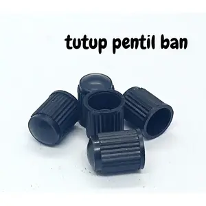 10Pcs Tutup Pentil Ban Motor dan Mobil Nitrogen Hitam Tutup Pentil Plastik Hitam