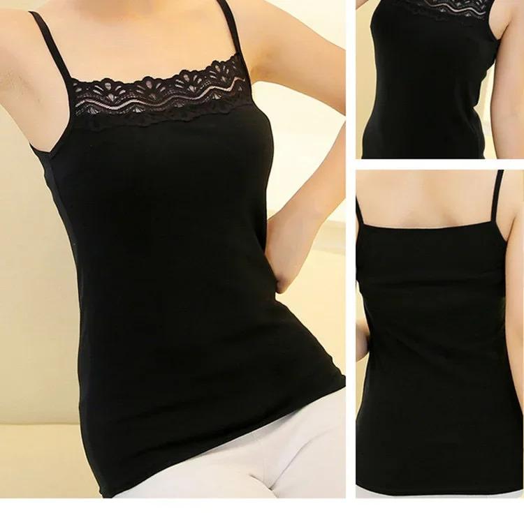 Product Introduction of Inner Layer Vest Autumn Lace Camisole Women Summer Versatile Base Shirt Feminine Outerwear Camisole Lingerie 6