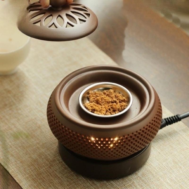 Lò xông trầm hương bằng điện, size to, nhiệt cao, có hẹn giờ Dầu Thơm Phòng Dầu Thơm